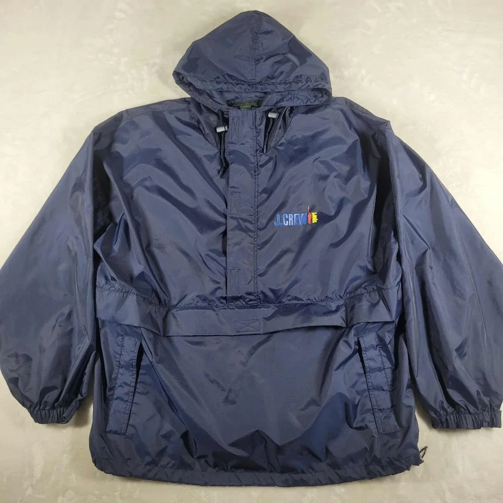 J. Crew Oarsman Windbreaker Jacket Men's XL Blue Head Of The Charles Regatta